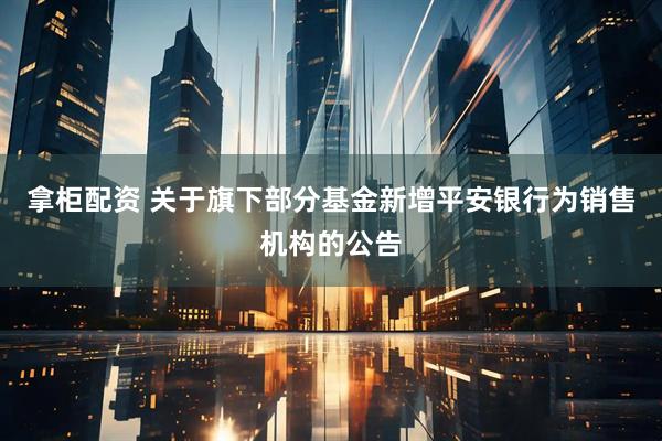 拿柜配资 关于旗下部分基金新增平安银行为销售机构的公告