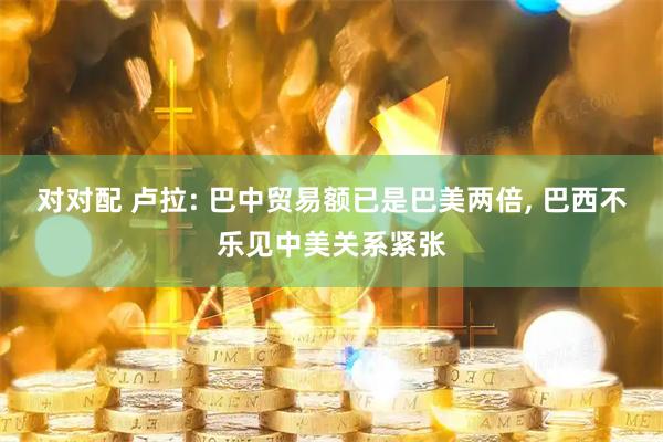 对对配 卢拉: 巴中贸易额已是巴美两倍, 巴西不乐见中美关系紧张
